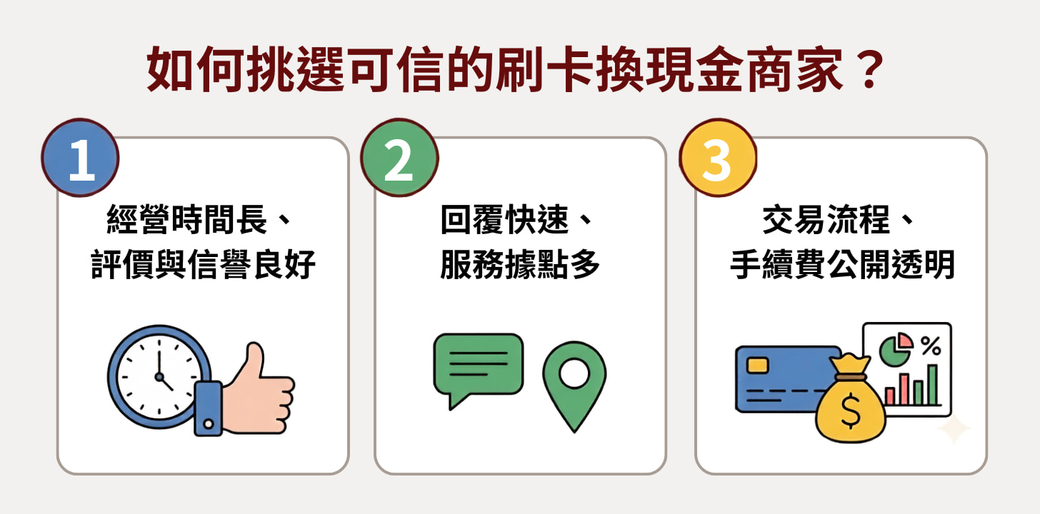 如何挑選可信的刷卡換現金商家？